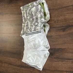 Avia Women's White and Camouflage Athletic Shorts 2 pair size 12-14